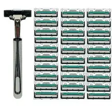 2 Layers 6pcs/30pcs Shaving Machine Safety Razor Blades Manual Shaving Face Care Beard Hair Remover