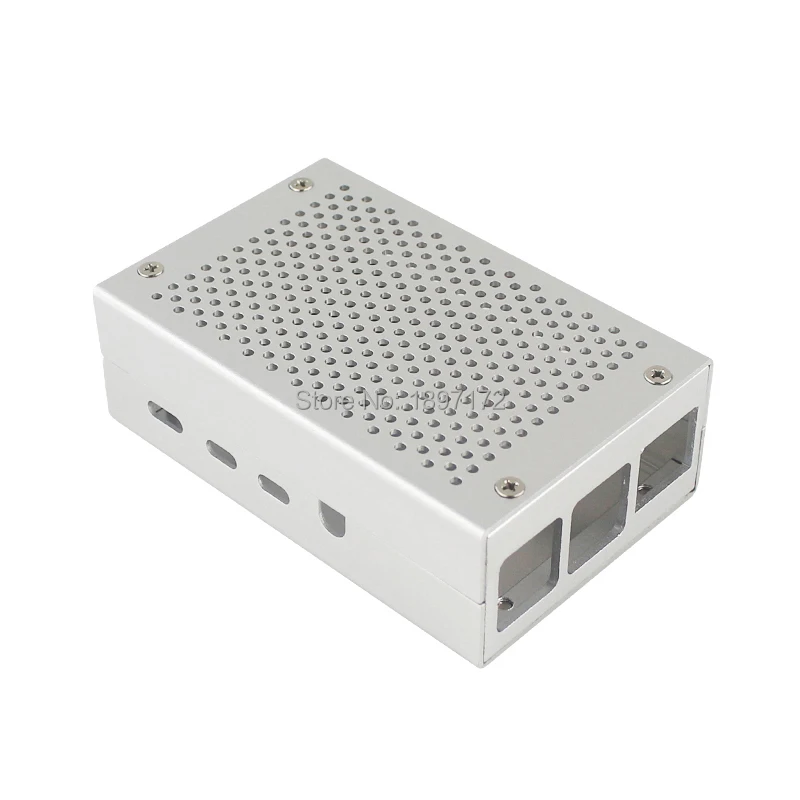 

Raspberry Pi 4 Aluminum Case Silver Case Metal Enclosure for RPI 4 Model B，With free fans