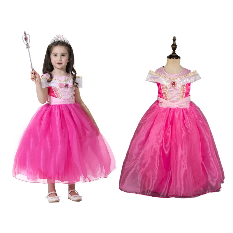 Вечерние костюмы принцессы Анны; Карнавальный костюм для девочек; детская одежда для карнавала; нарядное платье Снежной Королевы на Хэллоуин, день рождения