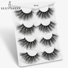 SEXYSHEEP 4 пары 8D с фокусным расстоянием 25 мм норковые ресницы натуральные длинные накладные ресницы объем Накладные ресницы макияж расширение ресницы «maquiagem»