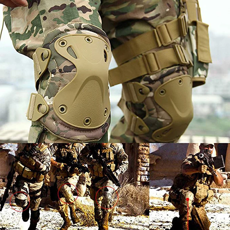 

Military US Army Tactical Paintball Airsoft Hunting Protection War Game Knee And Elbow Protector Knee Pads & Elbow Pads Set