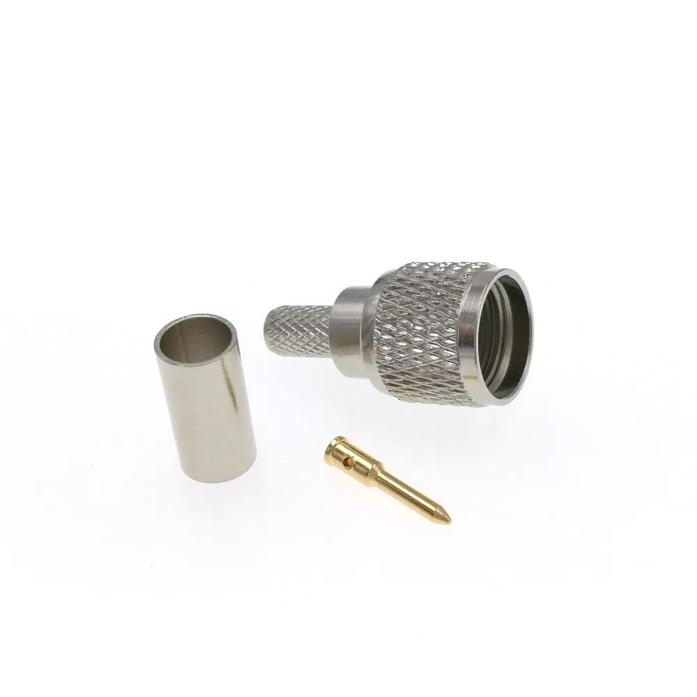 

10pcs Mini UHF Male Plug Crimp RG58 LMR195 RG142 RG400 RF Connector
