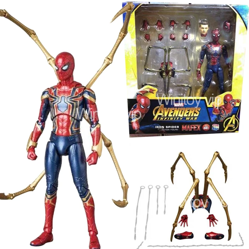 

Avengers Endgame Infinity War Spiderman Mafex 081 Iron Spider Man Action Figure Toy Doll Gift For Kids