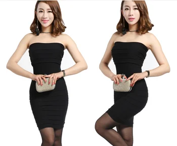 

JS148J-2019 autumn and winter new lady's sexy fashion bag hip dress
