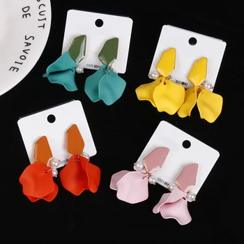 

Sweet Cute Flower Earring Geometric Irregular Colorful Ear Stud Women Fashion Earring Girls Party Jewelry Gift