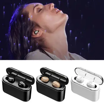 

Bluetooth 5.0 Wireless Headset Earphones Bass Stero Sports In-Ear Headset Earbuds Wireless Bluetooth Earphone with Charging Box