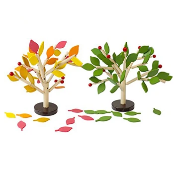 

Wood Building Blocks Tree Set for Kids Children Men Preschool DIY Learning Educational 3D Wooden Assembled Toys Tile Game -Home