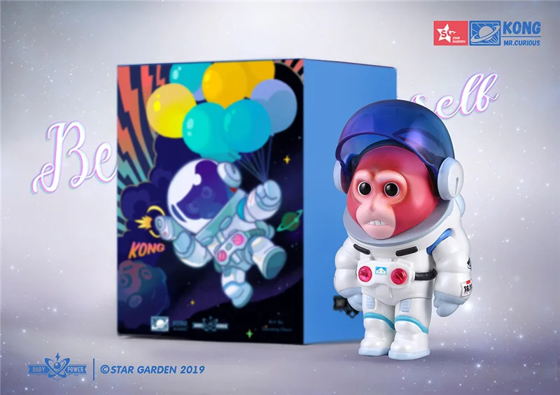 Подлинный продукт Star Garden Creation Social Baby POWER Kong Space Monkey-Moon Version