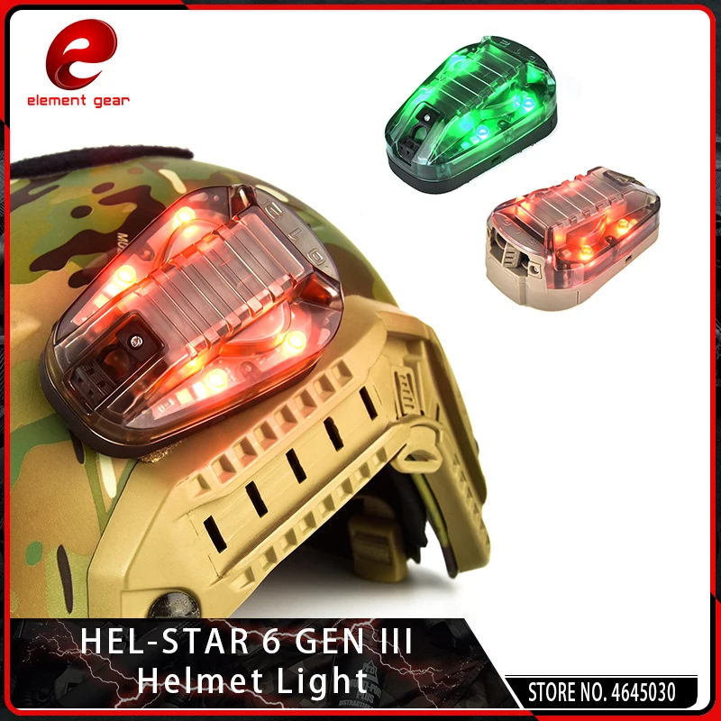 Новинка сигнальный ИК шлем Element Airsoft Hel Star 6 GEN III тактический фонасветильник с