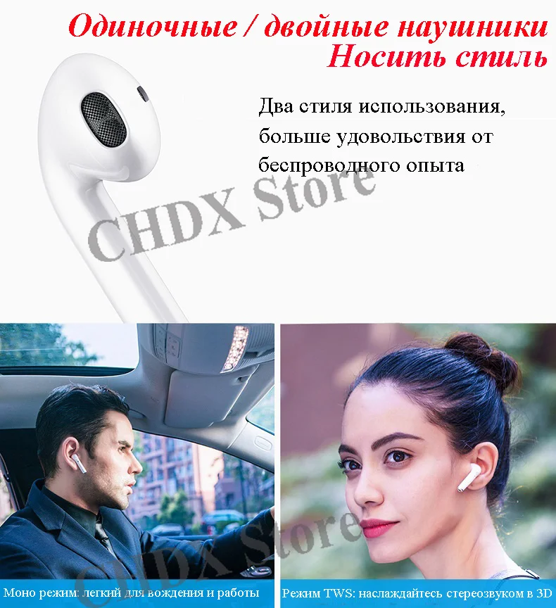 TWS Беспроводная Связь Bluetooth Наушники С Шумоподавлением Гарнитура Для Iphone Android Смартфон