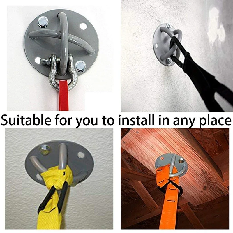 Wall/Ceiling Mount Bracket for Gym&Home Suspension Straps X Mounts Anchor for Olympic Rings Fitness Training Yoga Swing Battle R