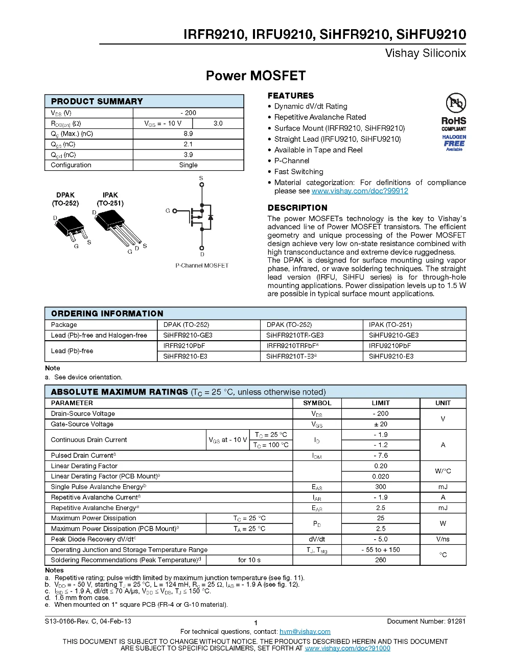 IRFR9210TRPBF TO252 FR9210 TO-252 IRFR9210PBF DPAK IRFR9210 MOSFET P-CH-200 в HEXFET MOSFET D-PAK 2000 шт./катушка