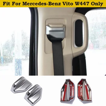 

2PCS For Mercedes Benz Vito W447 2014 2015 2016 2017 2018 ABS Auto Accessory Safety Seat Belt Buckle Cover Trim