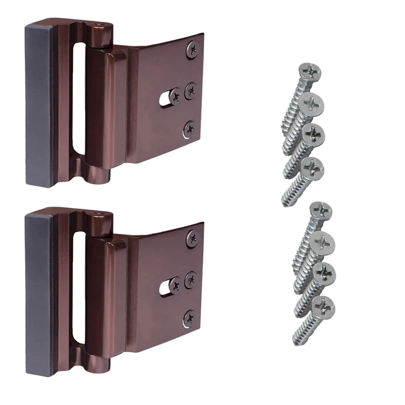 

2 Pack Home Door Reinforcement Security Locks for Childproof Door Lock Night Lock Withstand 800 Lbs