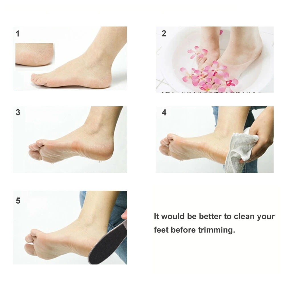 

Professional Pedicure Foot File Stainless Steel Callus Remover Reusable Foot Rasp Pedicure Tool Double-sided