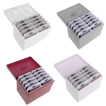 

10 Layers Acrylic Grafting Eyelashes Storage Box Pallet Lash Holder Individual Display Stand Makeup Tool Eyelash Extension