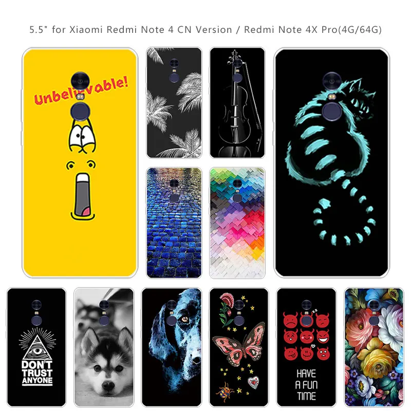 For Xiaomi Redmi Note 4 Note4 Case Soft Silicon note note4 Phone Back Cover for xaomi mi 5.5&quot Brick Road Coque |