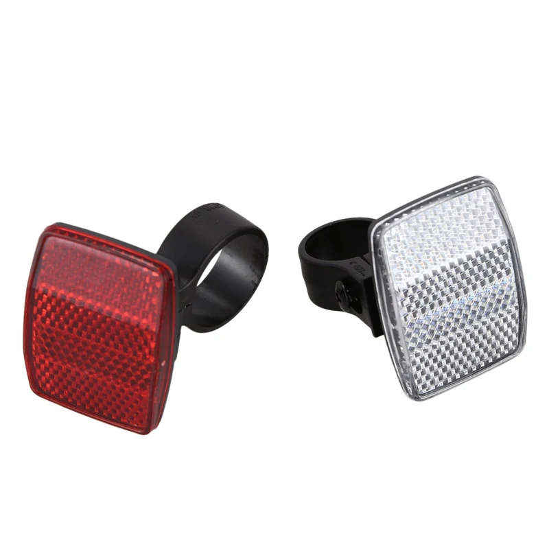 

1 Pair Cycle Bicycle Bike Light Reflector Rear Front For Handlebar & Saddle Bar