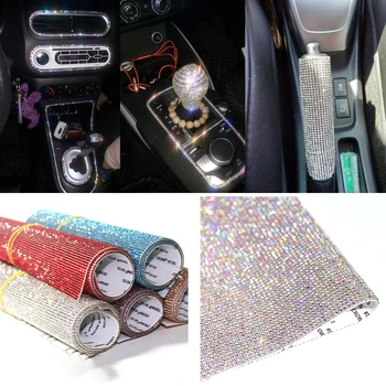 

20*24CM Car Interior Crystal Flash Diamond Sticker Auto Logo DIY Personalized Modification Sticker Car Interior Accessories