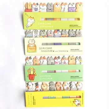 

Mini Kawaii Memo Pads DIY N Times Stickers Cartoon Cat Music Post Note Office School Supply Japanese Stationery