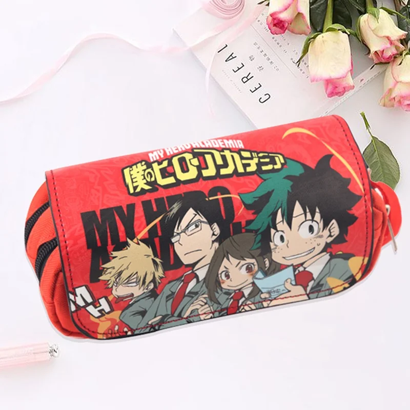 

Anime Pencil Case My Academia Cosplay Student Zipper Pen Bag Cosmetic Bag High Capacity Stationery Box