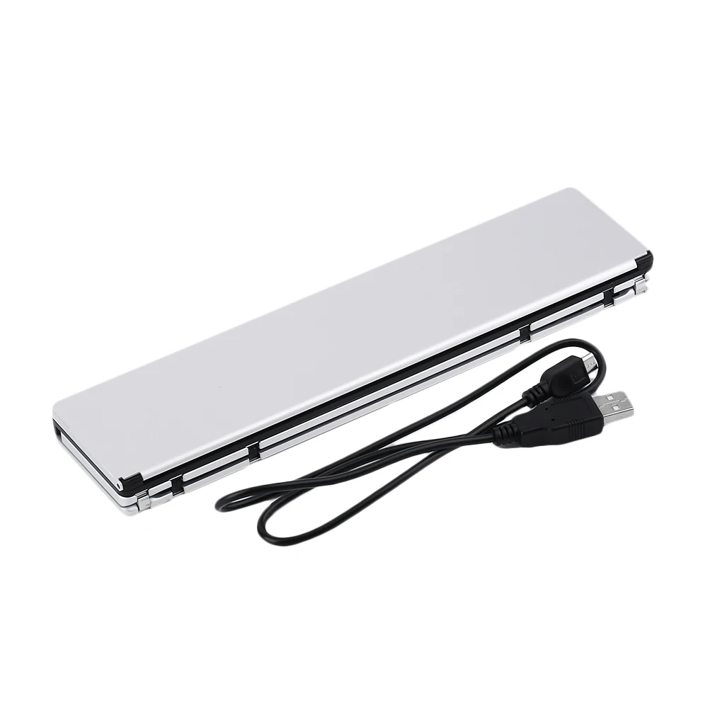 

Ultrathin Wireless 3.0 Keyboard Aluminium Alloy Foldable Keyboard Stand For Smartphone Keyboard (gray)