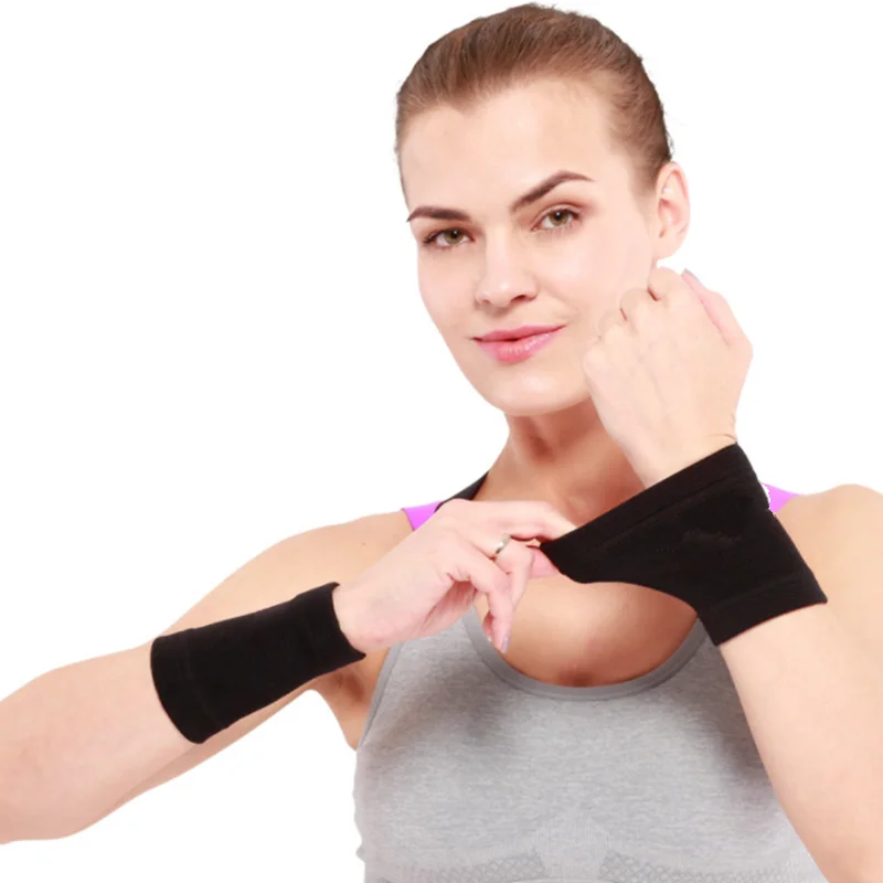 1 пара спортивный браслет Скоба для запястья Sweatband Guard спорта тенниса Сквош бадминтон тренажерный зал рука защитный напульсник