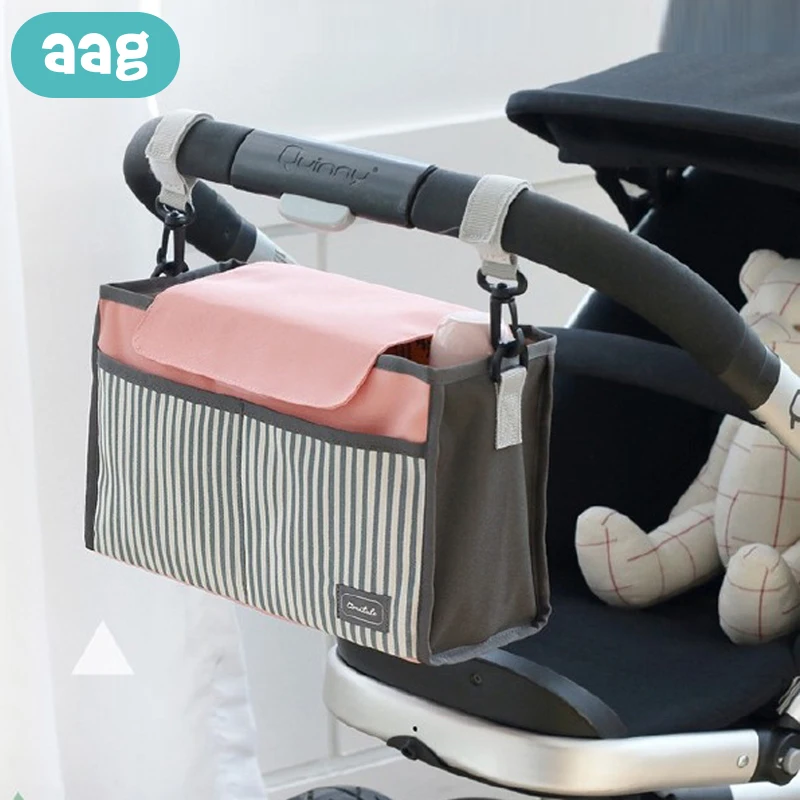 AAG Baby Stroller Accessories Newborn Diaper Bag on a Stroller Infant Cup Holder Strollers Organizer Baby Pram Cart Hanging Bags