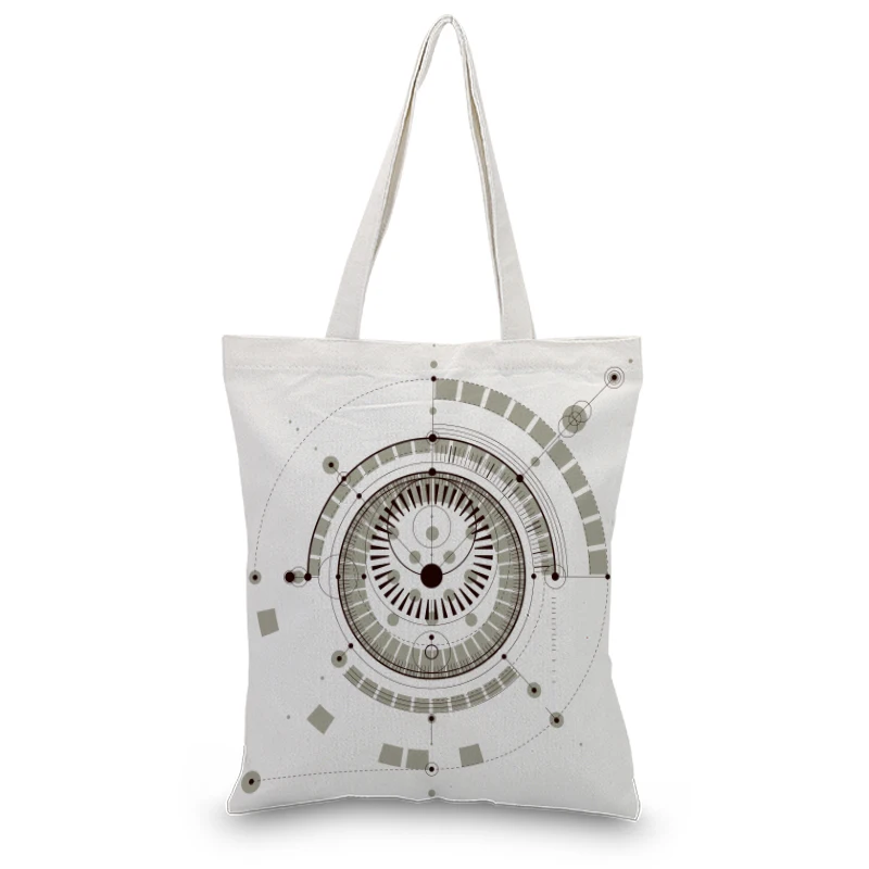 

Shopping Bag Handbag Canvas Tote Bag Daily Use Print Custom Print Logo Text DIY Satchel Foldable Bag Eco Reusable Recycle