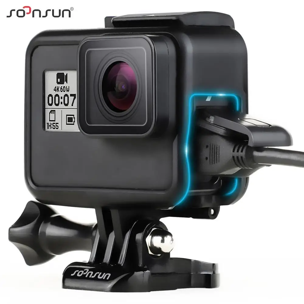 Metal Housing Protective Frame Cage Case with Hollow Backdoor for GoPro Hero 8