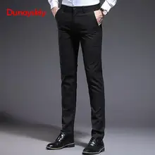 Модные новые весенние летние мужские повседневные брюки хлопковые повседневные брюки мужские брюки черные пуговицы летящий костюм со складками брюки мужские с карманами
