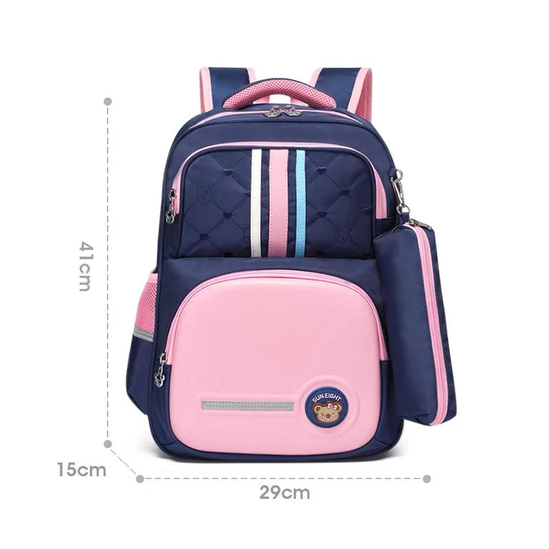 Солнечная восьмерка, Новое поступление, детский рюкзак, школьные сумки для девочек, водонепроницаемый нейлон, mochila escolar - Цвет: Pink