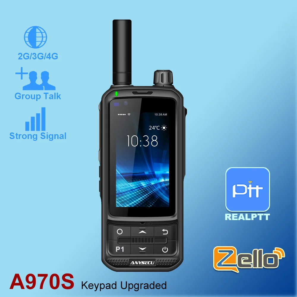 Рация ANYSECU A970S 4G Android 9 0 LTE PTT POC | Мобильные телефоны и аксессуары