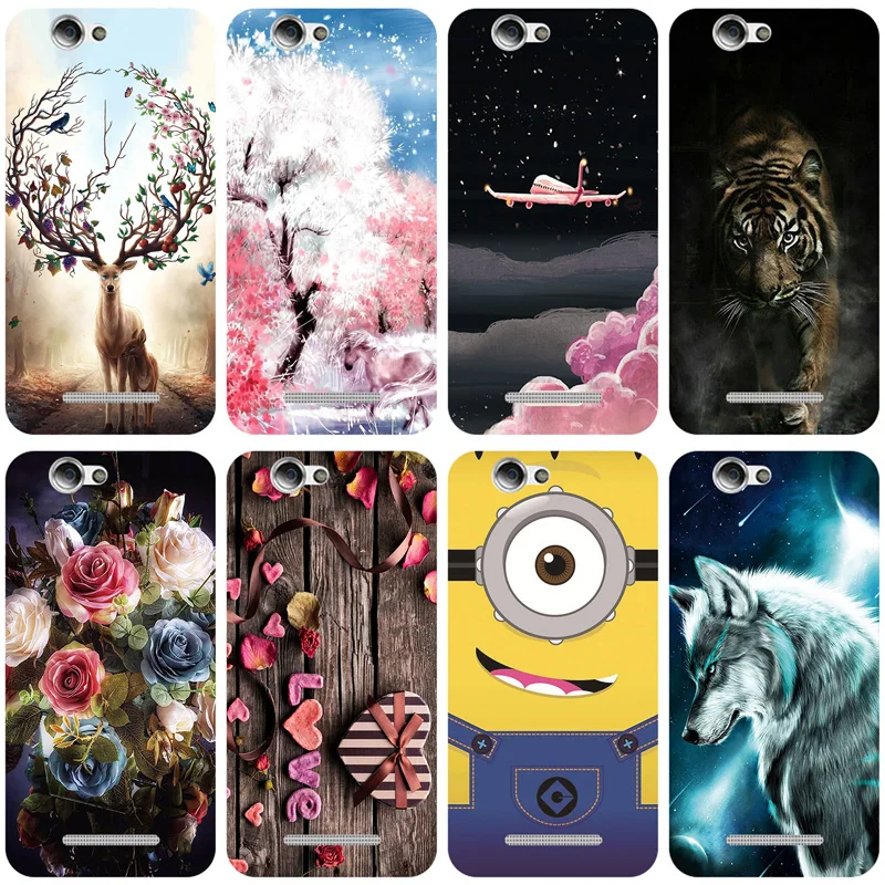 

Case For Wileyfox Spark Soft Silicone TPU Cat Owl Animal Flower Design Patterned Painted Phone Cover For Wileyfox Spark Case