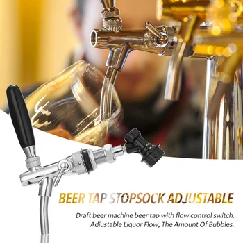 

Hot Beer Tap Stopsock Adjustable With Chrome Plating Beer Home Brewing With Ball Lock