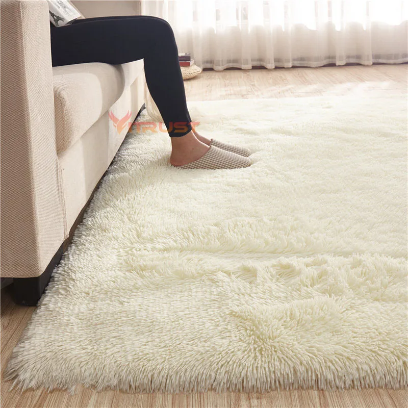 

Fluffy Carpet Rug Carpets for Living Room Faux Fur Carpet Living Room Floor Long Plush rugs for bedroom Shaggy Area Rug White