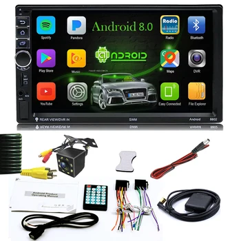 

Car 2 Din Android 7.1 System 7 Inch 4 Cores Touch Screen Bluetooth FM AM Radio GPS Navigation MP4 MP5 Multimedia Player