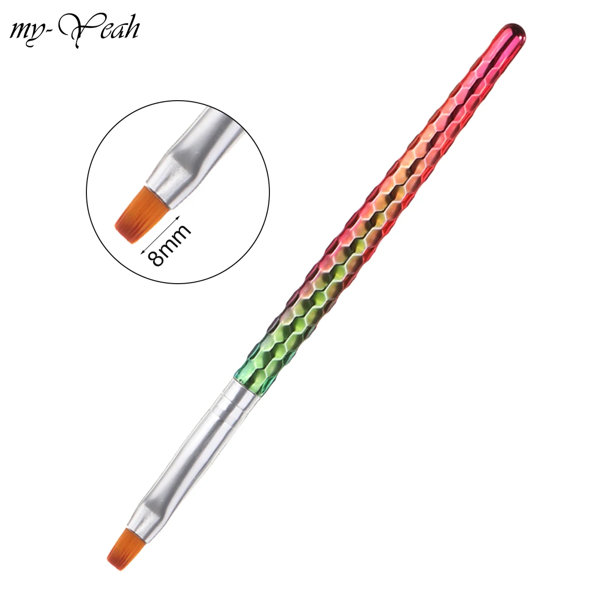 6 стилей Русалка сотовая ручка для дизайна ногтей акриловая УФ-гель для наращивания кисти цветочный дизайн ручка для рисования маникюрный набор