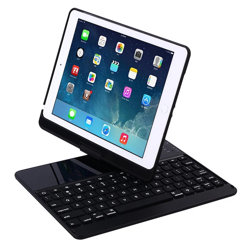 

360 Rotating Gaming Keyboard Blacklit Wireless Bluetooth Keyboard With Smart Case For iPad 9.7/Pro 9.7/Air 2/Air1