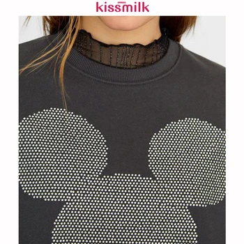 

KISSMILK 2020 Spring And Summer Embellished Mickey Mouse Sweatshirt Pullover