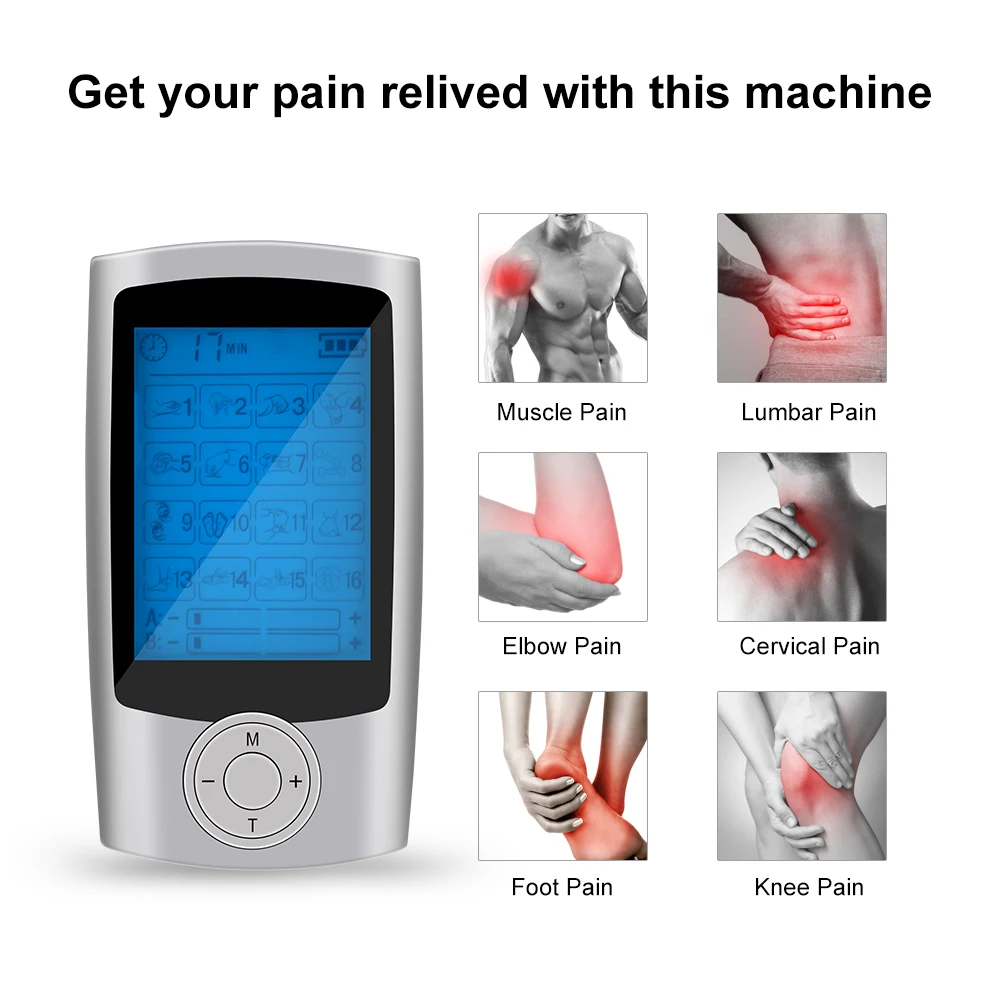 8/16 режим Tens EMS устройство USB и штекер обезболивающий терапия импульсный массаж стимуляция мышц с 4 электродными подушечками электро