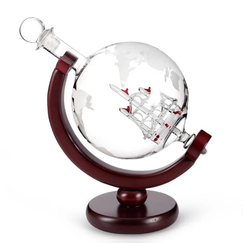 Globe Bottle 850 мл глобус-бутылка набор Мини глобус-бутылка карта бокал для вина барный винный набор бутылка для вина бокал для вина - Цвет: Globe Bottle