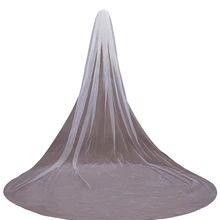 3M Однослойная кружевная кромка белая слоновая кость Соборная свадебная вуаль расческа одноцветная Длинная свадебная вуаль свадебные аксессуары в течение 24 часов