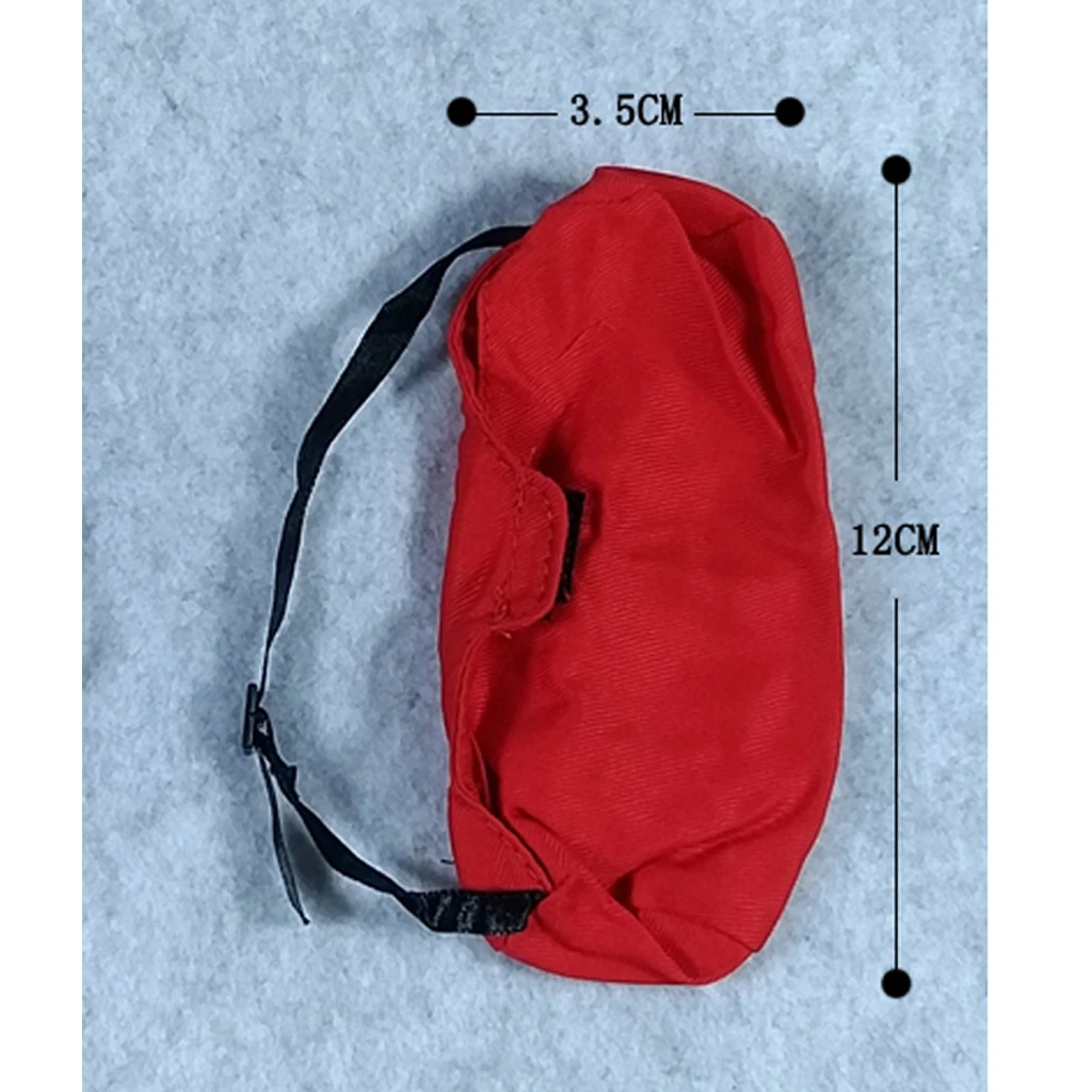 Red Travel Messenger Bag Decoration for 1/6 Soldiers Doll Dress Up Accessory Toy Gift