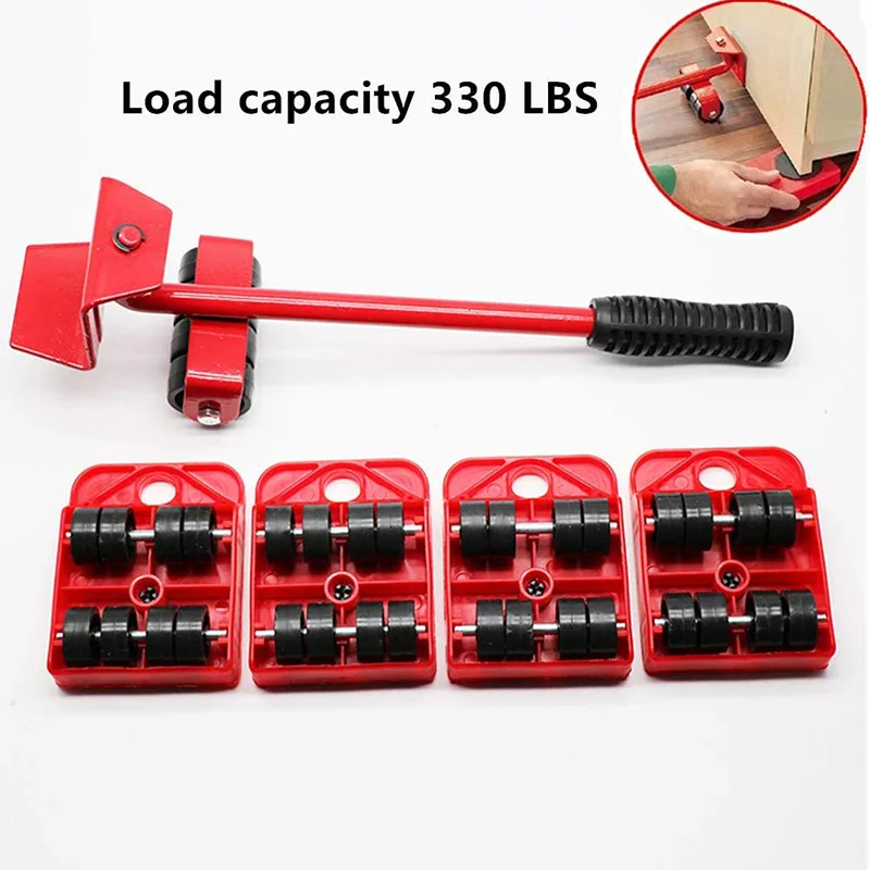 4pcs Moves Furniture Tool Transport Shifter Moving Wheel Slider Remover Roller Tools Heavy Easily Lift Objects | Мебель