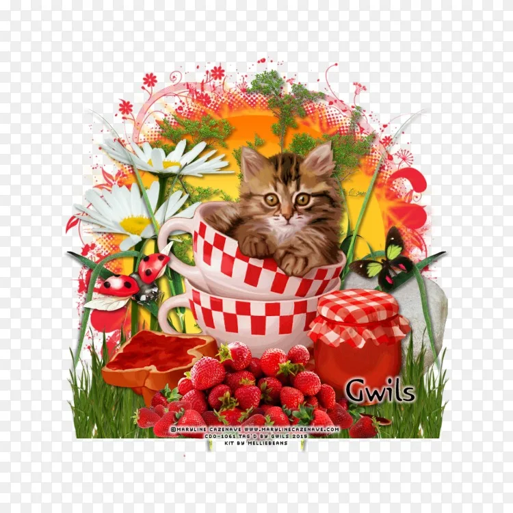 小猫切花 瓷砖花纹设计 小猫png图片素材免费下载 图片编号 Png素材网