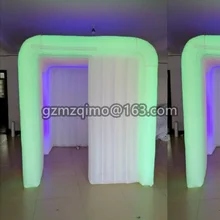 Цвет изменения светодиодный освещение портативный надувной photo booth воздуха Стенд с светодиодный полоски вокруг и воздушный вентилятор