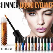 Профессиональная жидкая блестящая подводка для глаз серебристого розового золотого цвета Блестящий карандаш для глаз для женщин мерцающий пигмент для макияжа Косметика