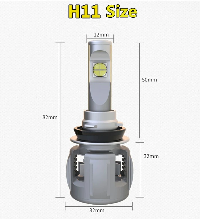2 шт. автомобильный мини светодиодный H7 фар H4 H1 H13 9004 9007 Hi/короче спереди и длиннее сзади) луч светодиодный H8 H11 HB3 HB4 HIR2 120W 15600lm автомобильные лампы для фар