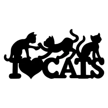 

20.3*10cm I Love Cats Combination Personality Decorative Stickers Stylish computer Window Glass Decals Accessories